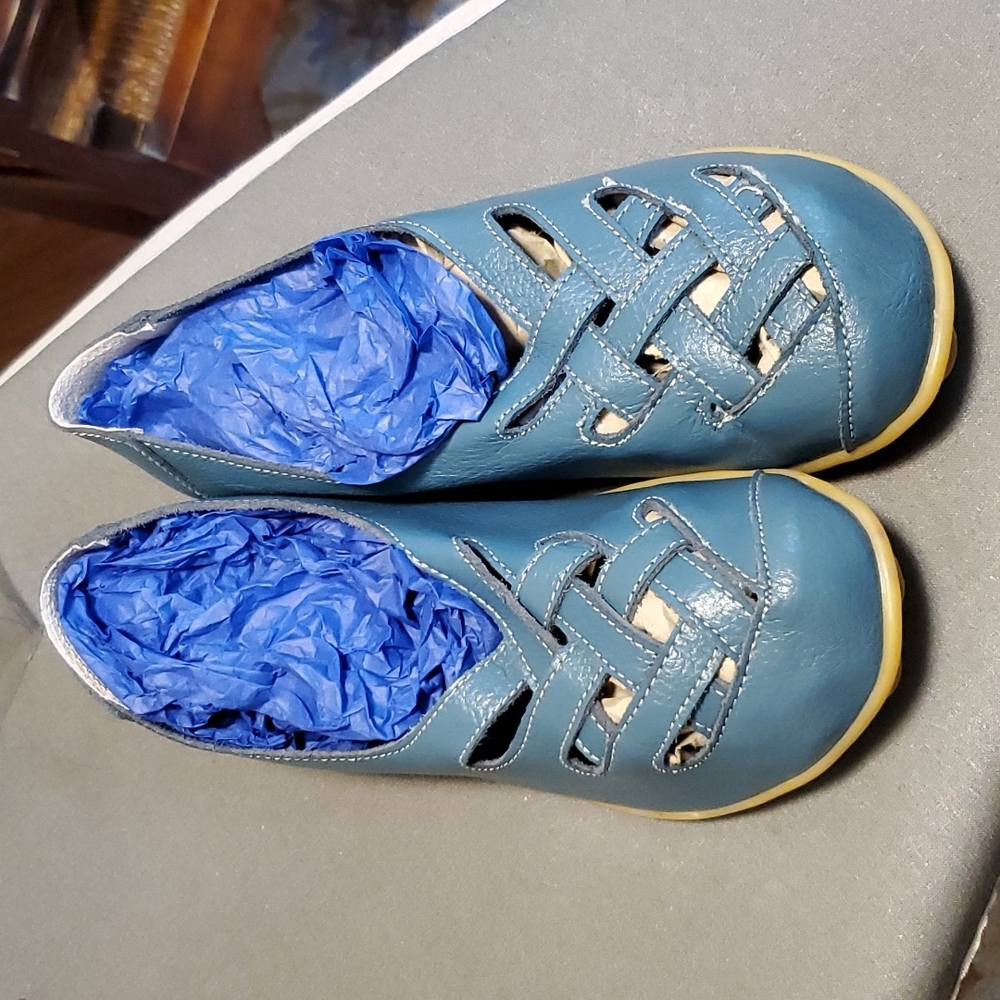 CURATED BY RUA'H KIBRIYA: Women’s 11M Blue Slip-On Shoe